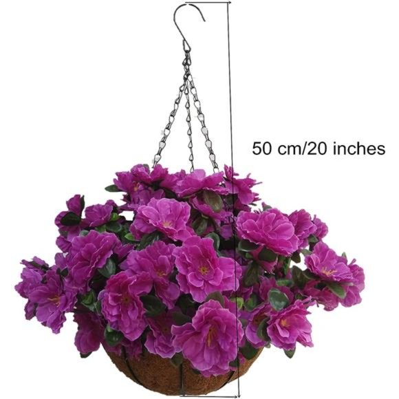 Artificial Flower Hanging Basket for Home Market Outdoor Decoration Hanging - Picture 2 of 7